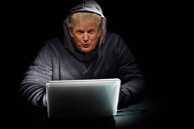 High Quality Trump hacker Blank Meme Template