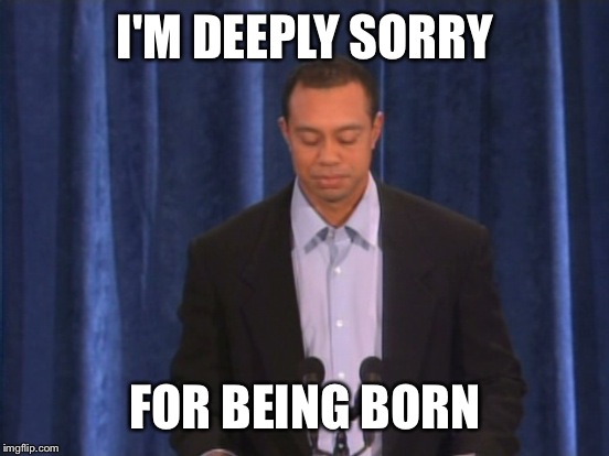 I'M DEEPLY SORRY FOR BEING BORN | made w/ Imgflip meme maker