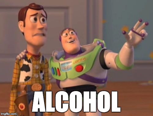 X, X Everywhere Meme | ALCOHOL | image tagged in memes,x x everywhere | made w/ Imgflip meme maker