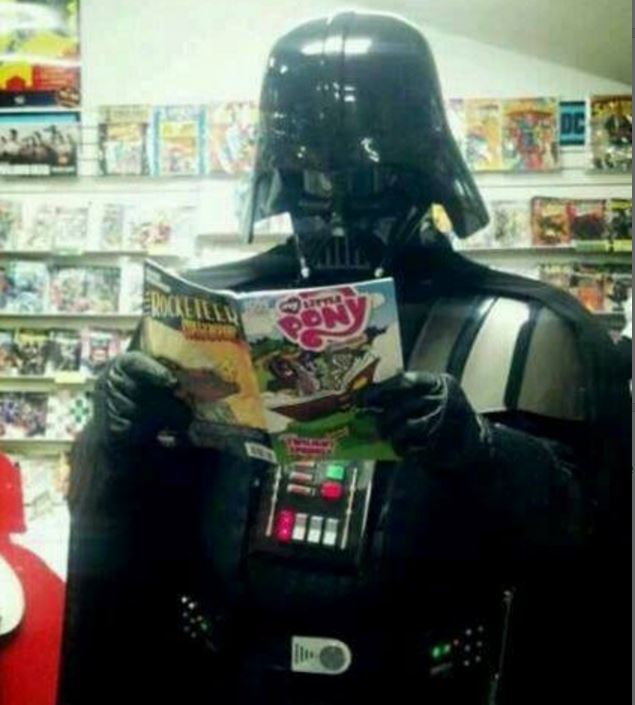 Darth Vader reading Blank Meme Template