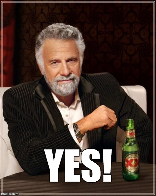 The Most Interesting Man In The World Meme | YES! | image tagged in memes,the most interesting man in the world | made w/ Imgflip meme maker