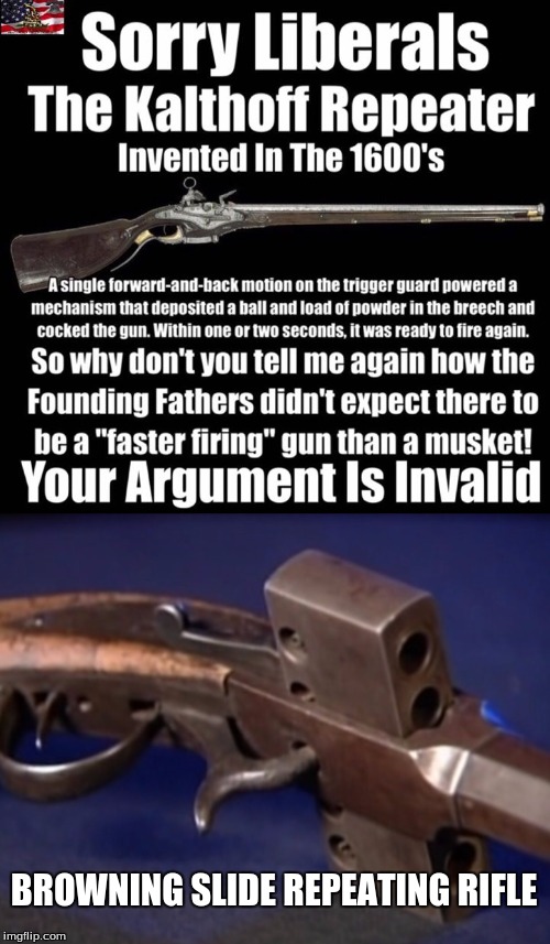 BROWNING SLIDE REPEATING RIFLE | image tagged in politics | made w/ Imgflip meme maker