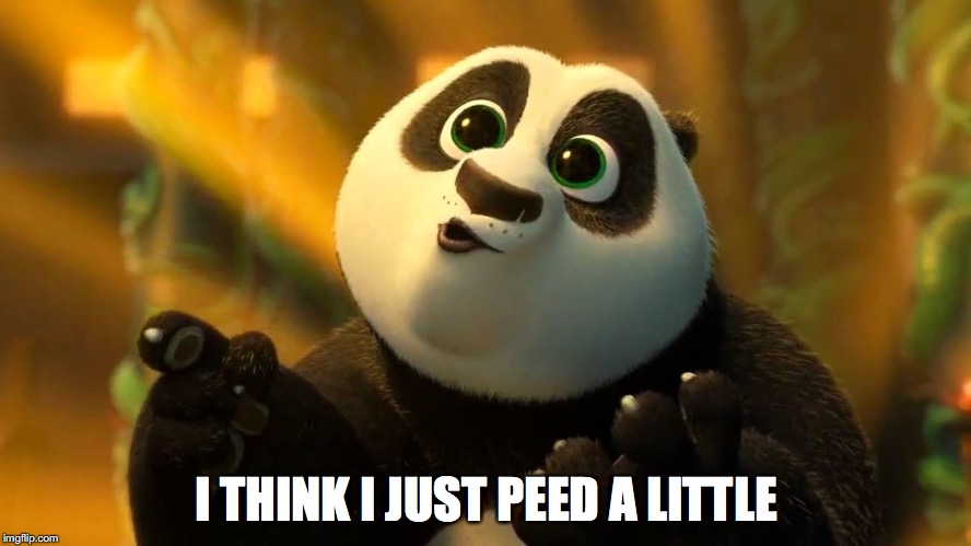 Kung Fu Panda 3 | I THINK I JUST PEED A LITTLE | image tagged in kung fu panda 3 | made w/ Imgflip meme maker