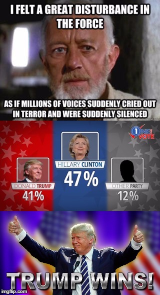 image tagged in election 2016,star wars | made w/ Imgflip meme maker