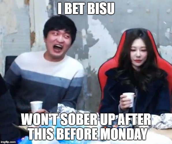 Overly Flirty Flash | I BET BISU; WON'T SOBER UP AFTER THIS BEFORE MONDAY | image tagged in overly flirty flash | made w/ Imgflip meme maker