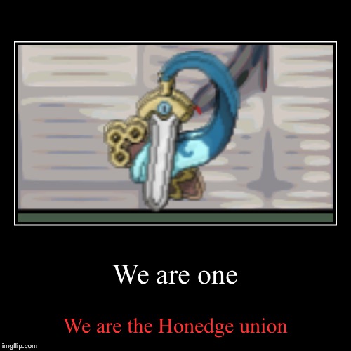 WE ARE ONE | image tagged in funny,demotivationals,pokemon,pokefarm q,screenshot | made w/ Imgflip demotivational maker