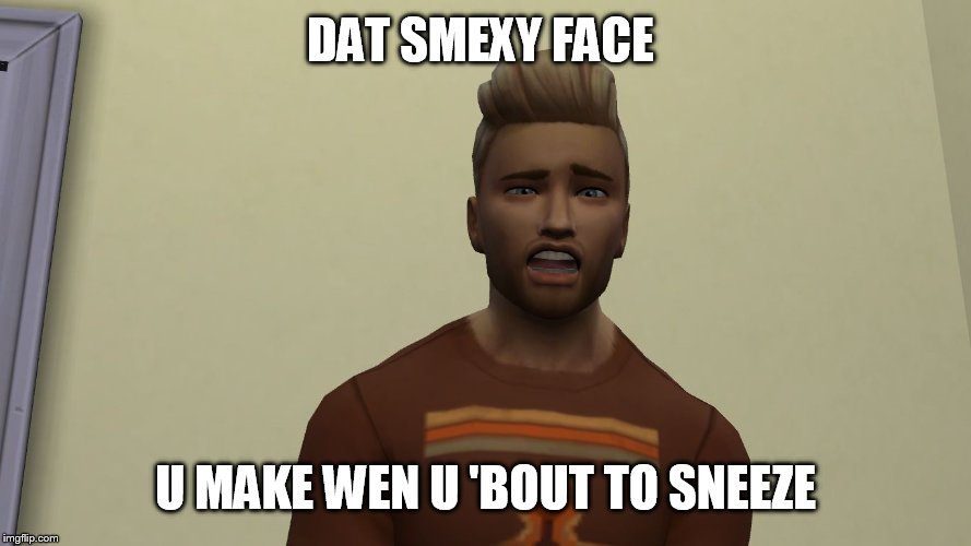 DAT SMEXY FACE; U MAKE WEN U 'BOUT TO SNEEZE | image tagged in dat smexy face tho | made w/ Imgflip meme maker