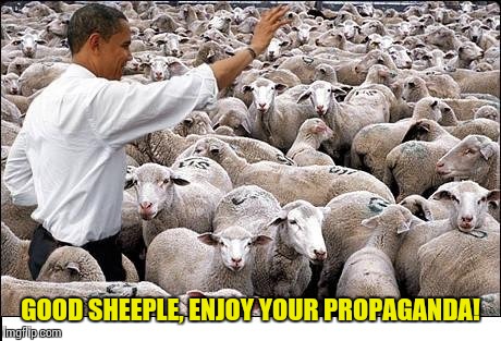 GOOD SHEEPLE, ENJOY YOUR PROPAGANDA! | made w/ Imgflip meme maker