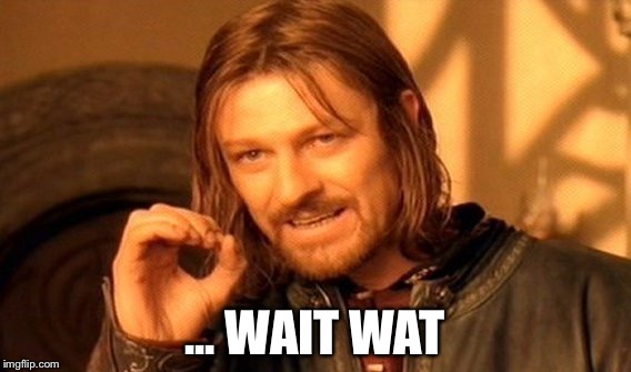 One Does Not Simply Meme | ... WAIT WAT | image tagged in memes,one does not simply | made w/ Imgflip meme maker