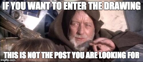 These Aren't The Droids You Were Looking For Meme | IF YOU WANT TO ENTER THE DRAWING; THIS IS NOT THE POST YOU ARE LOOKING FOR | image tagged in memes,these arent the droids you were looking for | made w/ Imgflip meme maker