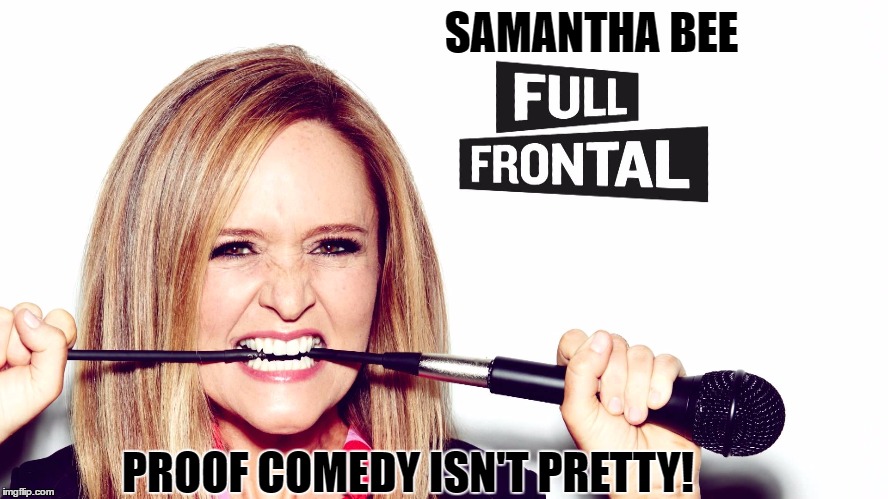 comedy isn't pretty | SAMANTHA BEE; PROOF COMEDY ISN'T PRETTY! | image tagged in comedy isn't pretty | made w/ Imgflip meme maker