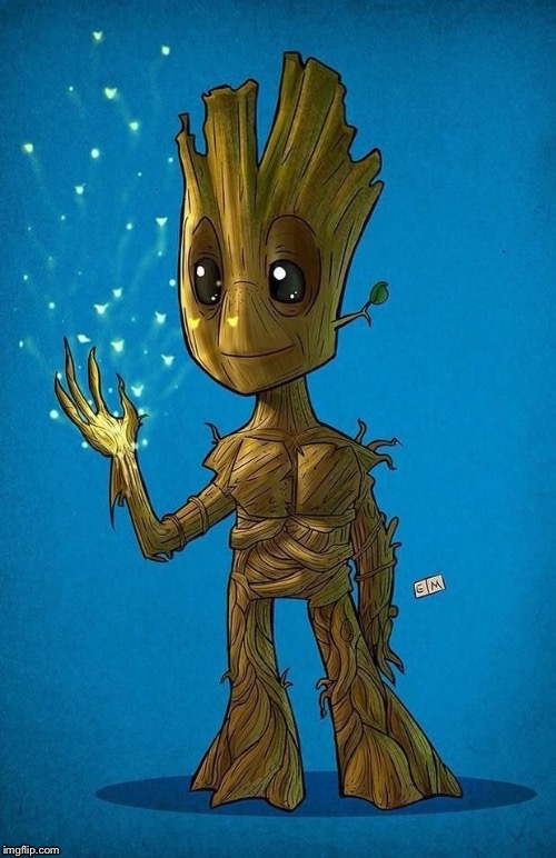 Glowing Groot | image tagged in glowing groot,memes | made w/ Imgflip meme maker