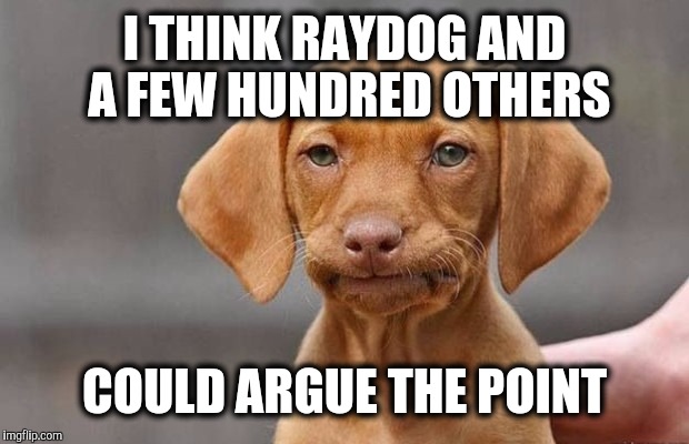 I THINK RAYDOG AND A FEW HUNDRED OTHERS COULD ARGUE THE POINT | made w/ Imgflip meme maker