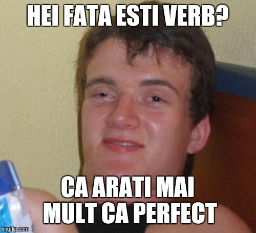 10 Guy | HEI FATA ESTI VERB? CA ARATI MAI MULT CA PERFECT | image tagged in memes,10 guy | made w/ Imgflip meme maker