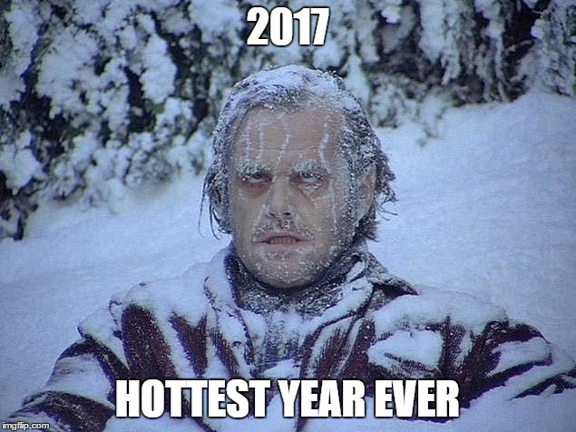 2017; HOTTEST YEAR EVER | image tagged in 2017 | made w/ Imgflip meme maker