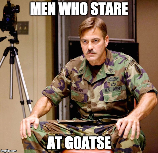 MEN WHO STARE; AT GOATSE | image tagged in men who stare | made w/ Imgflip meme maker