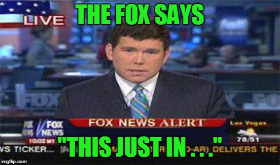 THE FOX SAYS "THIS JUST IN . . ." | made w/ Imgflip meme maker