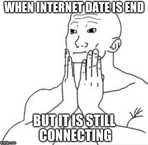 WHEN INTERNET DATE IS END; BUT IT IS STILL CONNECTING | image tagged in internet | made w/ Imgflip meme maker