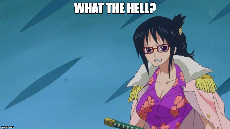 WHAT THE HELL? | image tagged in tashigi | made w/ Imgflip meme maker