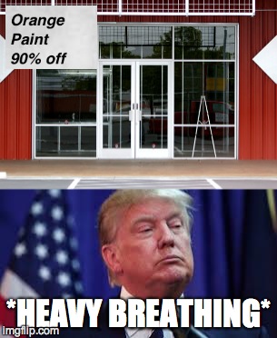 *HEAVY BREATHING* | image tagged in donald trump | made w/ Imgflip meme maker