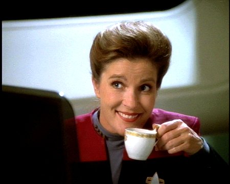 janeway knows coffee Blank Meme Template