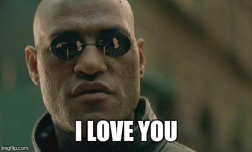 Matrix Morpheus Meme | I LOVE YOU | image tagged in memes,matrix morpheus | made w/ Imgflip meme maker