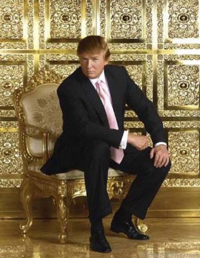 Trump gold  Blank Meme Template