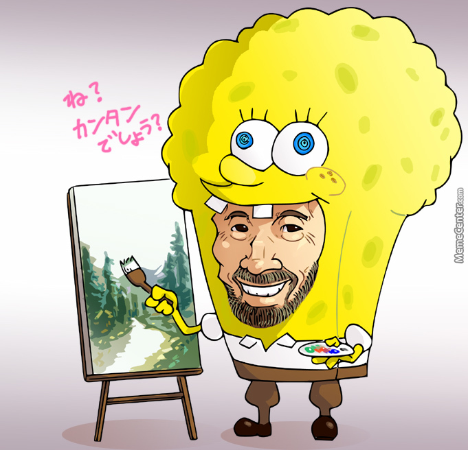 SpongeBobRoss Blank Meme Template