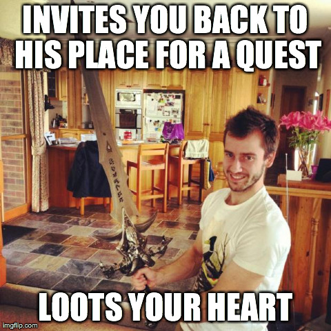 INVITES YOU BACK TO HIS PLACE FOR A QUEST LOOTS YOUR HEART | image tagged in WoWComics | made w/ Imgflip meme maker