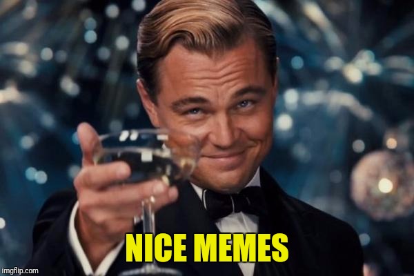Leonardo Dicaprio Cheers Meme | NICE MEMES | image tagged in memes,leonardo dicaprio cheers | made w/ Imgflip meme maker