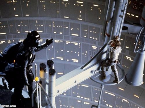 High Quality Darth Vader tells Luke Skywalker to join the Dark Side Blank Meme Template