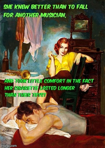 Pulp Art week 2 | . | image tagged in pulp art week,sewmyeyesshut,funny meme,tryst | made w/ Imgflip meme maker