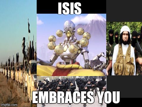 Zenyatta | ISIS; EMBRACES YOU | image tagged in zenyatta | made w/ Imgflip meme maker