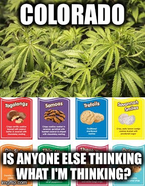 COLORADO; IS ANYONE ELSE THINKING WHAT I'M THINKING? | image tagged in weed,funny | made w/ Imgflip meme maker