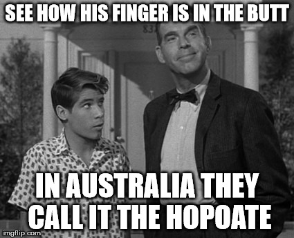john hopoate fred macmurray | SEE HOW HIS FINGER IS IN THE BUTT; IN AUSTRALIA THEY CALL IT THE HOPOATE | image tagged in celebs,middle finger | made w/ Imgflip meme maker