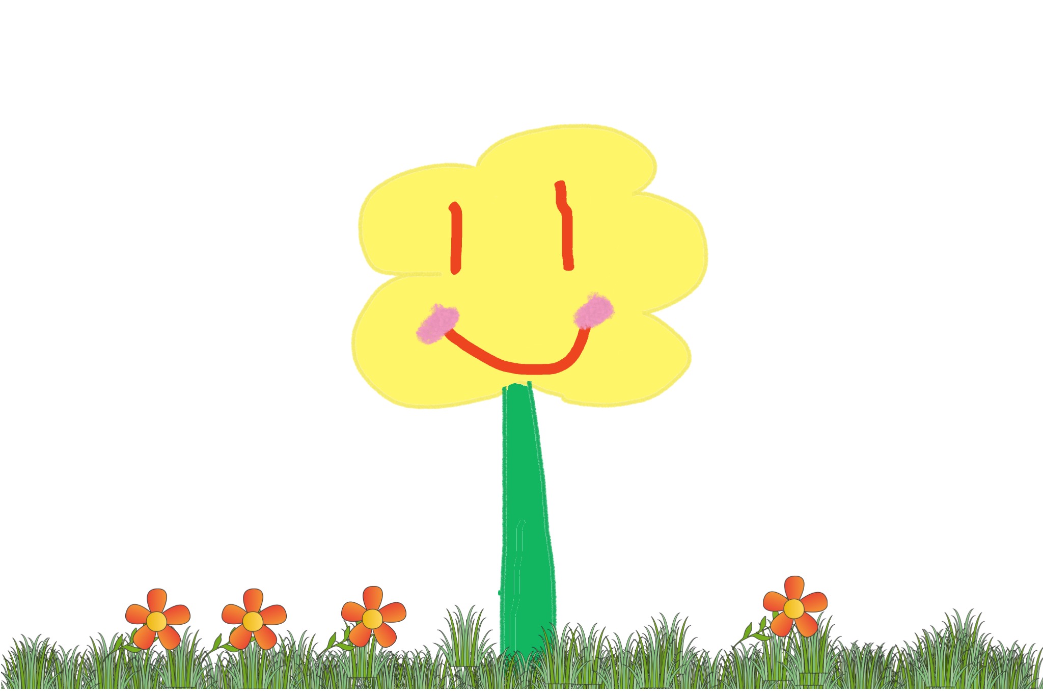 If flowey was a drawn in paint Blank Meme Template