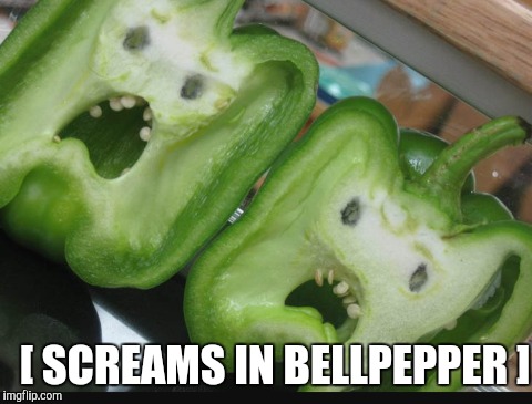 [ SCREAMS IN BELLPEPPER ] | image tagged in memes | made w/ Imgflip meme maker