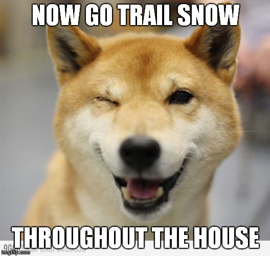 NOW GO TRAIL SNOW THROUGHOUT THE HOUSE | made w/ Imgflip meme maker