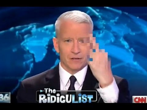 Anderson Cooper middle finger Blank Meme Template