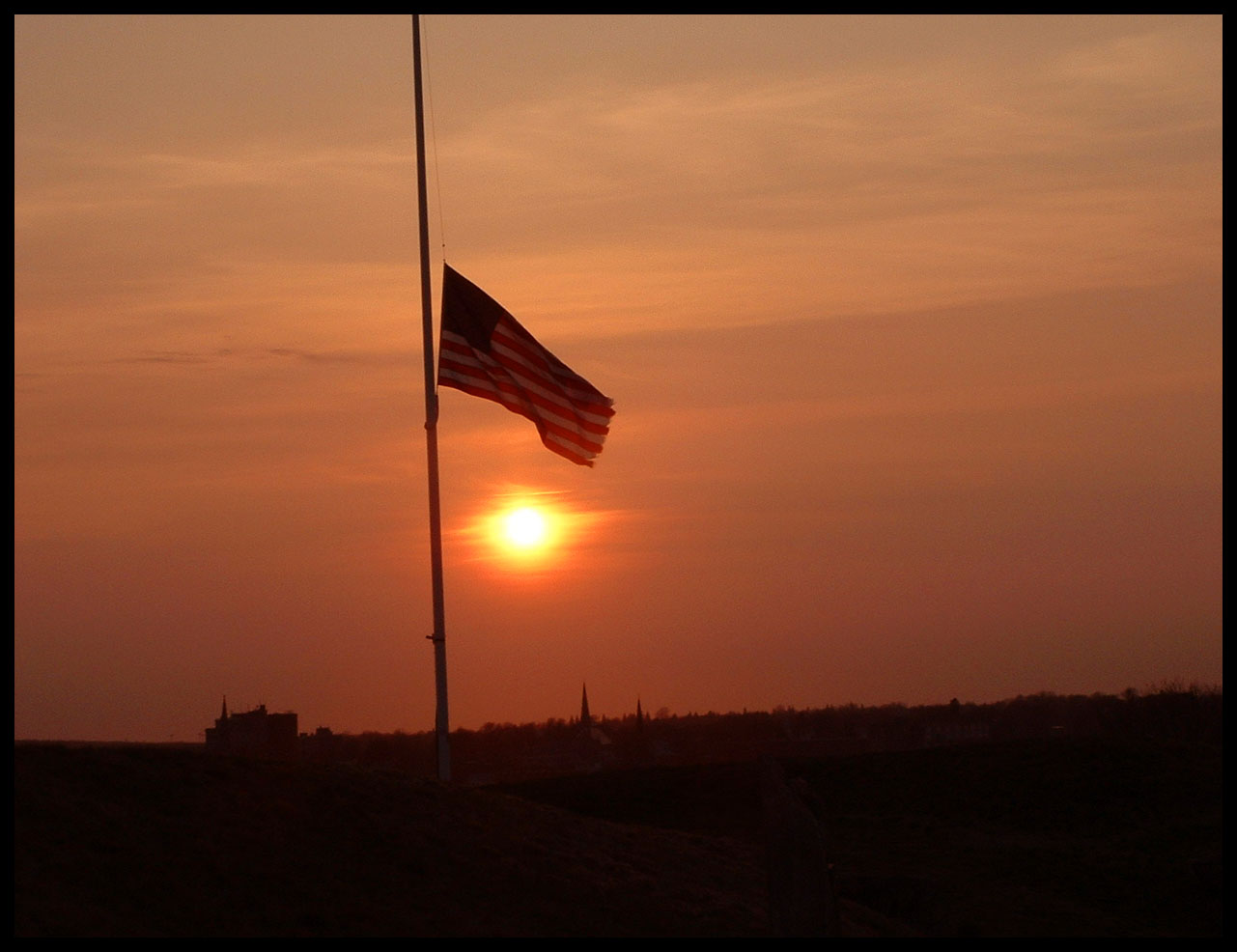 High Quality half mast flag Blank Meme Template