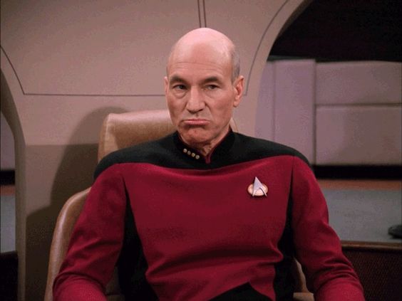 High Quality Pouting Picard Blank Meme Template