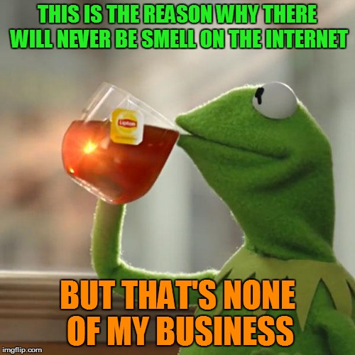 But That's None Of My Business Meme | THIS IS THE REASON WHY THERE WILL NEVER BE SMELL ON THE INTERNET BUT THAT'S NONE OF MY BUSINESS | image tagged in memes,but thats none of my business,kermit the frog | made w/ Imgflip meme maker