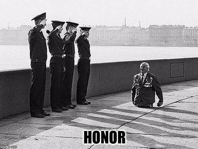 Attention! | HONOR | image tagged in vince vance,saluting officer,honoring disabled veterans,a thing called honor | made w/ Imgflip meme maker