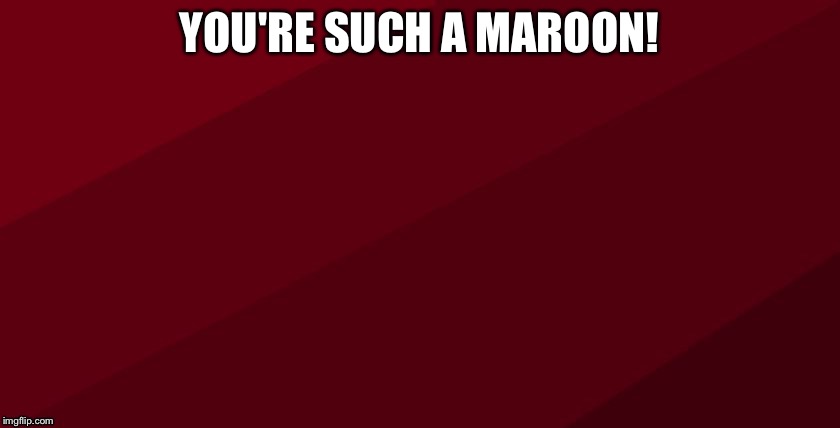 YOU'RE SUCH A MAROON! | made w/ Imgflip meme maker