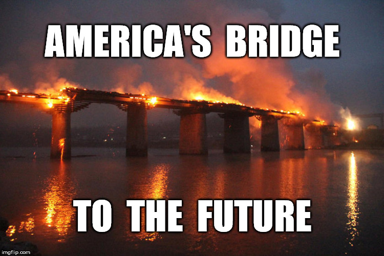 stop / pay toll | AMERICA'S  BRIDGE; TO  THE  FUTURE | image tagged in america,donald trump,trump,inauguration,future | made w/ Imgflip meme maker