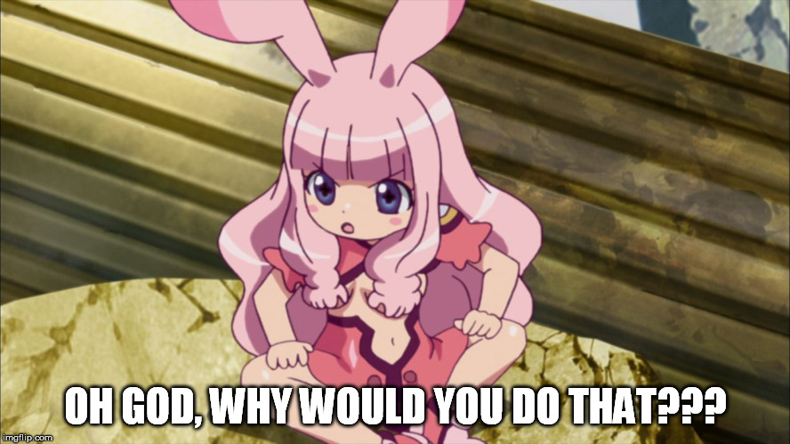 You know it's bad when you do something so foul, chibi Melona calls you out for your behavior. | OH GOD, WHY WOULD YOU DO THAT??? | image tagged in funny,oh god why would you do that,melona,queen's blade,chibi,anime | made w/ Imgflip meme maker