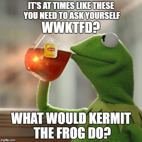But That's None Of My Business | IT'S AT TIMES LIKE THESE  YOU NEED TO ASK YOURSELF; WWKTFD? WHAT WOULD KERMIT THE FROG DO? | image tagged in memes,but thats none of my business,kermit the frog | made w/ Imgflip meme maker