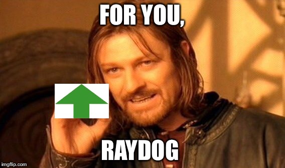 One Does Not Simply Meme | FOR YOU, RAYDOG | image tagged in memes,one does not simply | made w/ Imgflip meme maker