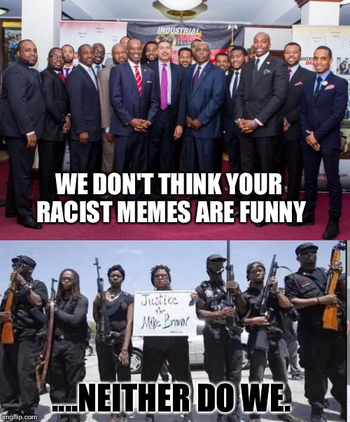 I'm Not Shy. I'll Say It: | WE DON'T THINK YOUR RACIST MEMES ARE FUNNY; ....NEITHER DO WE. | image tagged in memes,black lives matter,black people | made w/ Imgflip meme maker