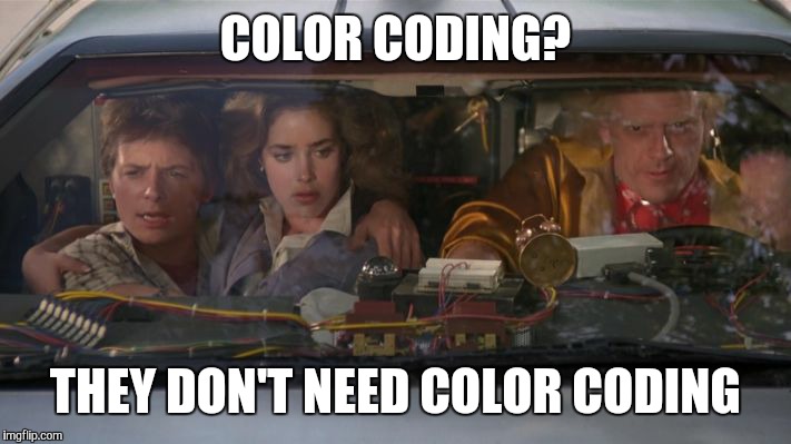 COLOR CODING? THEY DON'T NEED COLOR CODING | made w/ Imgflip meme maker